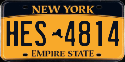 NY license plate HES4814