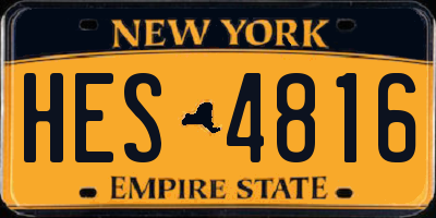 NY license plate HES4816