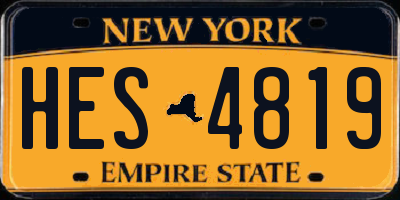 NY license plate HES4819