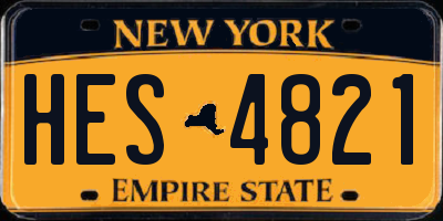 NY license plate HES4821