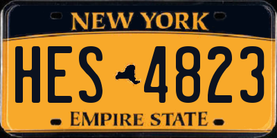 NY license plate HES4823
