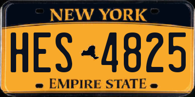 NY license plate HES4825