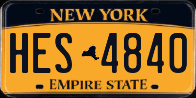 NY license plate HES4840