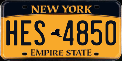 NY license plate HES4850