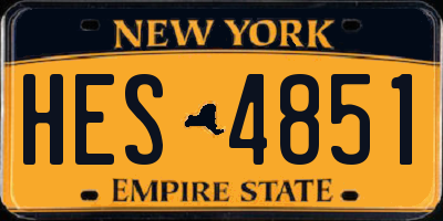 NY license plate HES4851