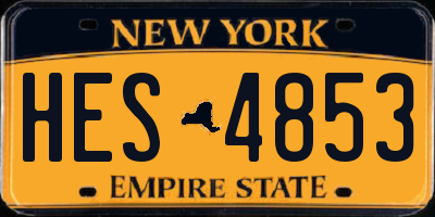 NY license plate HES4853
