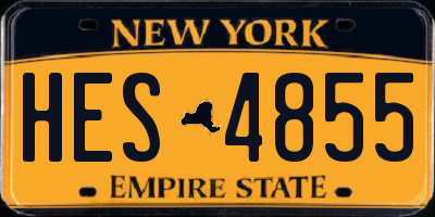 NY license plate HES4855