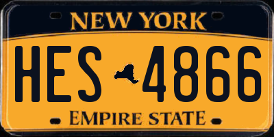 NY license plate HES4866