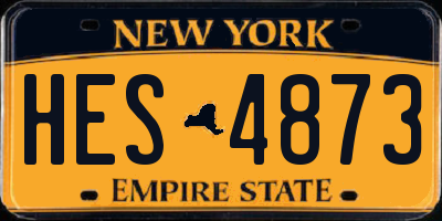 NY license plate HES4873
