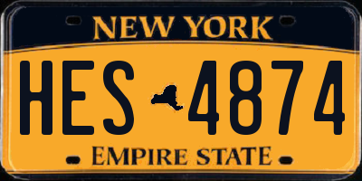 NY license plate HES4874