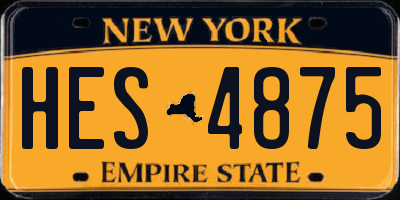 NY license plate HES4875