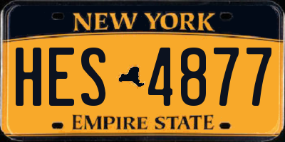 NY license plate HES4877