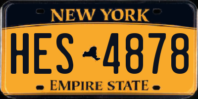 NY license plate HES4878