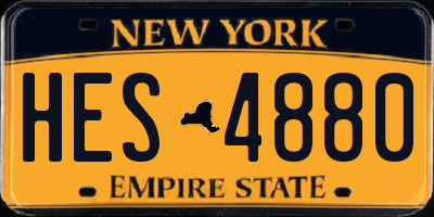 NY license plate HES4880