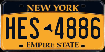 NY license plate HES4886