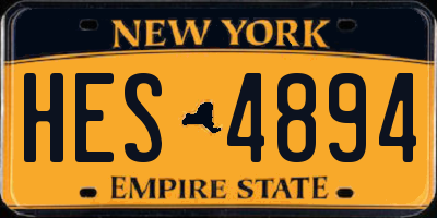 NY license plate HES4894