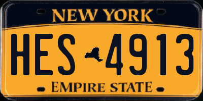 NY license plate HES4913