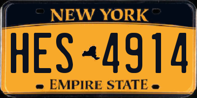 NY license plate HES4914