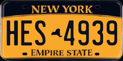 NY license plate HES4939