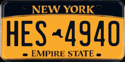 NY license plate HES4940