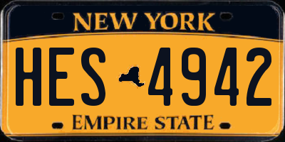 NY license plate HES4942
