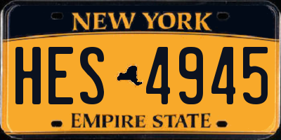 NY license plate HES4945