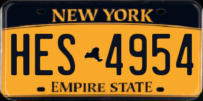 NY license plate HES4954