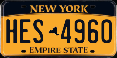 NY license plate HES4960