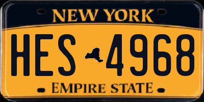 NY license plate HES4968