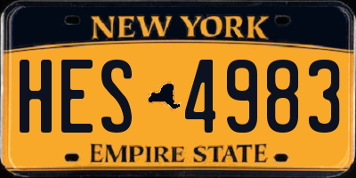 NY license plate HES4983