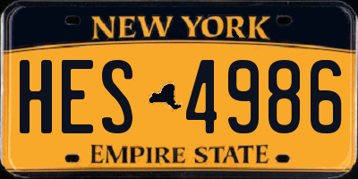 NY license plate HES4986