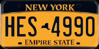 NY license plate HES4990