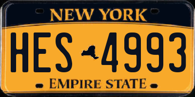 NY license plate HES4993