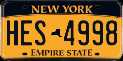 NY license plate HES4998