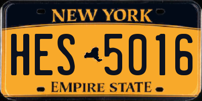 NY license plate HES5016