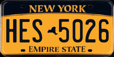 NY license plate HES5026