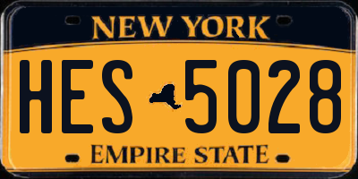 NY license plate HES5028