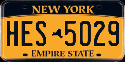 NY license plate HES5029