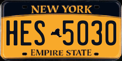 NY license plate HES5030