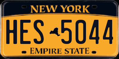 NY license plate HES5044