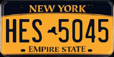 NY license plate HES5045
