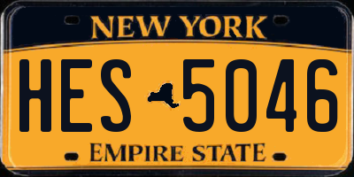 NY license plate HES5046