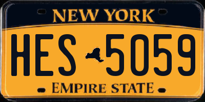 NY license plate HES5059