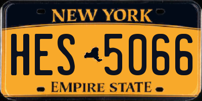 NY license plate HES5066