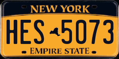 NY license plate HES5073