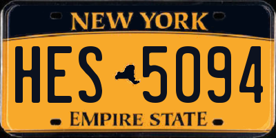 NY license plate HES5094