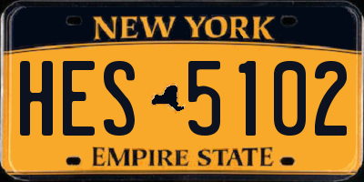 NY license plate HES5102