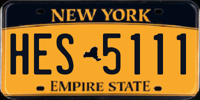 NY license plate HES5111