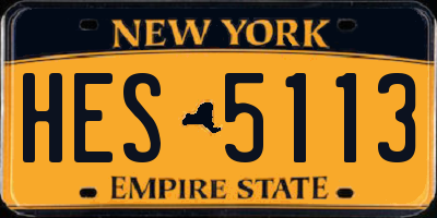 NY license plate HES5113