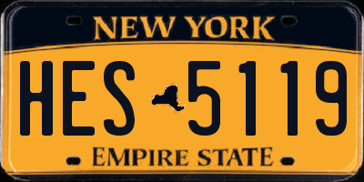 NY license plate HES5119